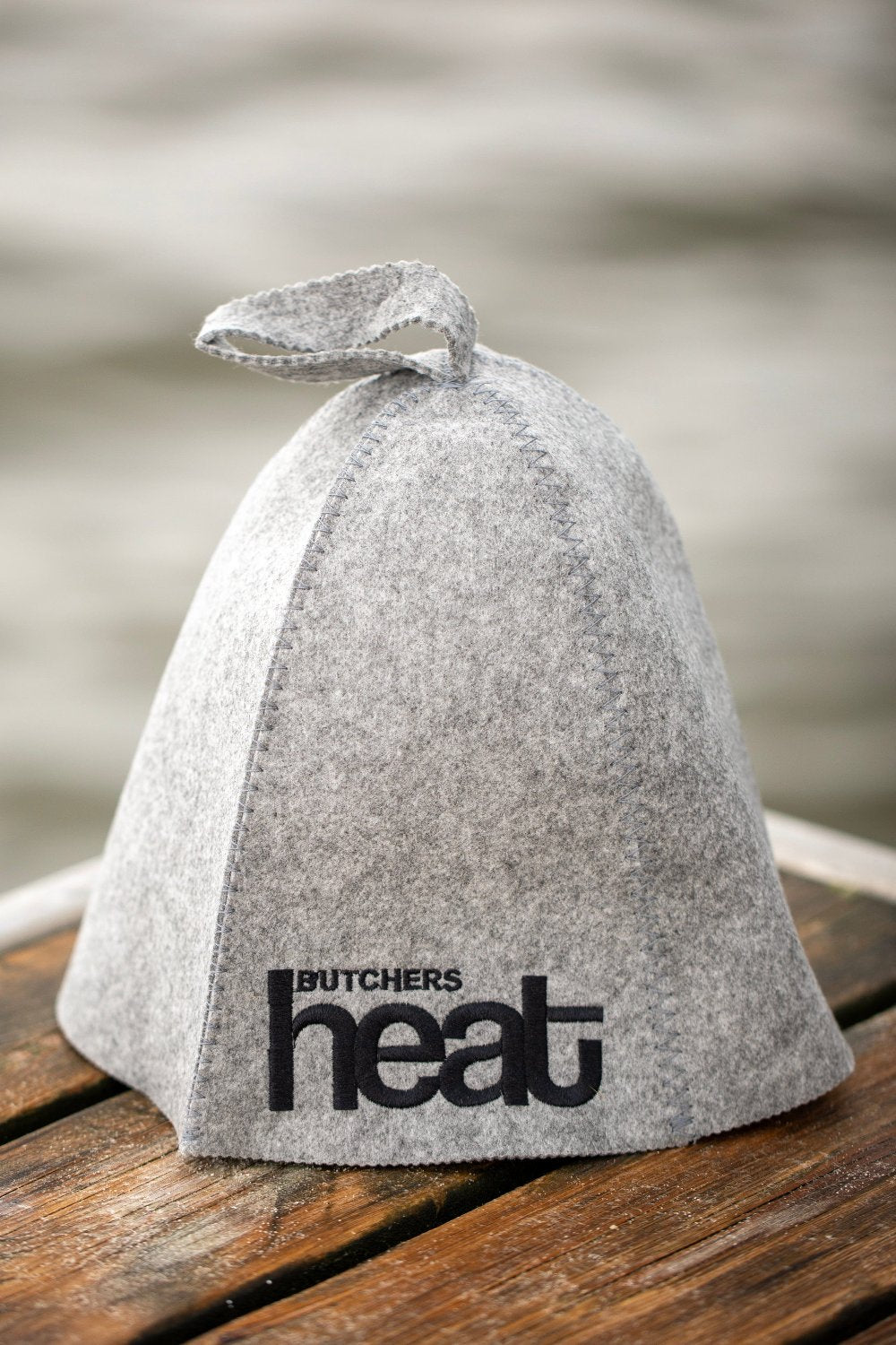 Butchers Heat saunahat Gray / Gray SaunaHat with black embroidery SaunaHat